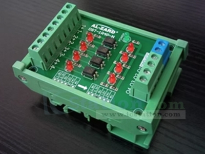 4Bit Optocoupler Isolator 5V to 24V Level Voltage Converter Board PLC Signal with DIN Rail